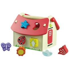 Jouet-Jouet éducatif - NEW CLASSIC TOYS - Boite de formes Maison - Multicolore Rouge - 12 mois