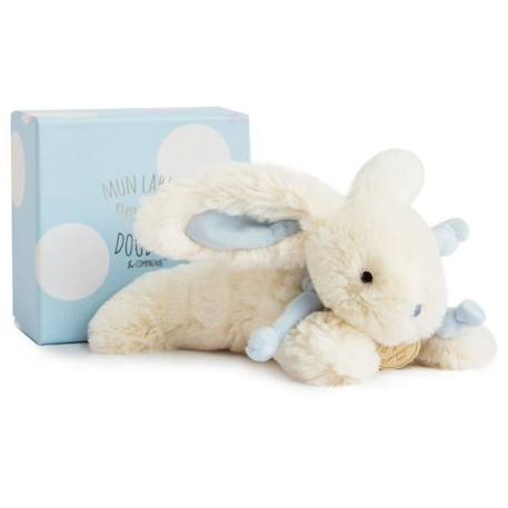 Doudou et Compagnie - Lapin Bonbon - Lapin Bonbon Bleu 20cm BLANC 1 - vertbaudet enfant 