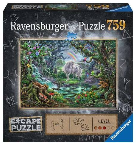 Escape puzzle - La licorne - Ravensburger - Puzzle fantastique de 759 pièces pour enfants à partir de 12 ans BLEU 2 - vertbaudet enfant 