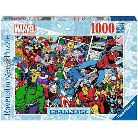 Puzzle 1000 pièces - Ravensburger - Challenge Puzzle Marvel - Mixte - A partir de 14 ans BLEU 2 - vertbaudet enfant 