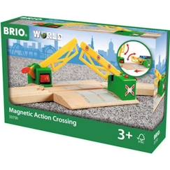 Passage à niveau magnétique Brio 33750 - Accessoire pour circuit de train en bois  - vertbaudet enfant