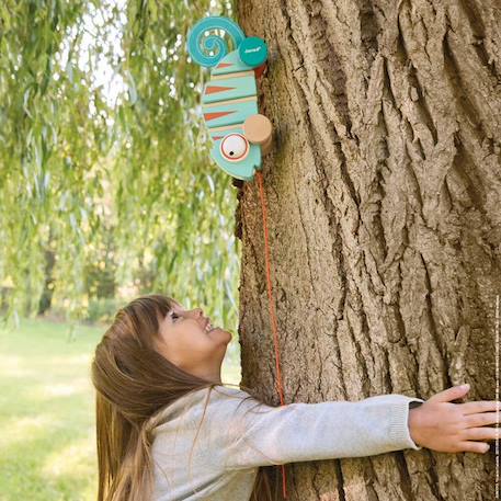 Jouet Eveil - JANOD - Tropik Caméléon à Tirer en Bois - Produit FSC TM - Dès 12 Mois VERT 4 - vertbaudet enfant 