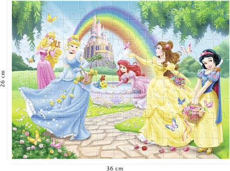 Puzzle Disney Princesses - Nathan - Le jardin des princesses - 100 pièces - Trieur - Dès 6 ans MULTICOLORE 3 - vertbaudet enfant 