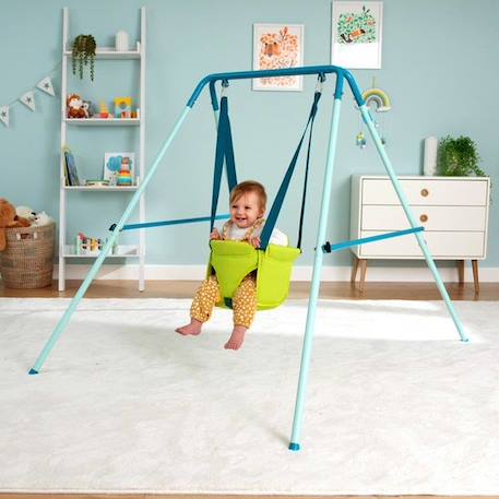 Portique metal bebe pliant tp toys fauteuil bebe h.129 cm BLEU 3 - vertbaudet enfant 