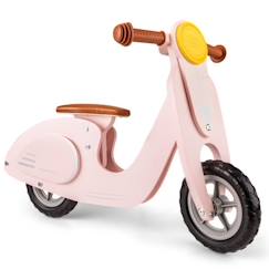 Jouet-Jeux de plein air-Tricycles, draisiennes et trottinettes-Draisiennes-Draisienne en bois - NEW CLASSIC TOYS - Scooter rose - Pour enfant de 3 ans - Extérieur