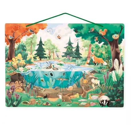 Puzzle Magnétique La Mare 70 Magnets En Carton - JANOD - Thème Paysage et nature - Enfant 5 ans - FSCTM VERT 2 - vertbaudet enfant 