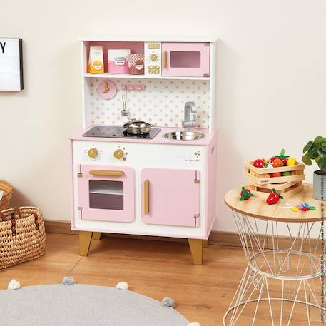 Cuisine en bois pour enfant - JANOD - Grande Cuisine Candy Chic - Rose - Dès 3 ans ROSE 3 - vertbaudet enfant 