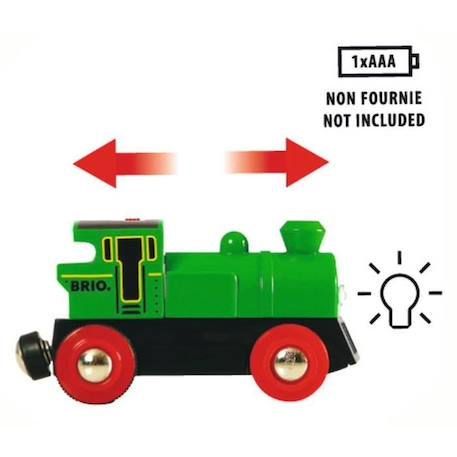 Locomotive à pile bi-directionnelle verte BRIO - Circuit de train en bois - Ravensburger - Dès 3 ans VERT 4 - vertbaudet enfant 