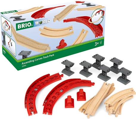 Circuit extension double niveaux - BRIO - Brio World - Rails sinueux - Coffret 16 pièces VERT 2 - vertbaudet enfant 