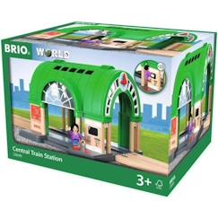 Jouet-Jeux d'imagination-Figurines, mini mondes, héros et animaux-BRIO - Gare Centrale Sonore - Circuit de train en bois - Ravensburger - Mixte dès 3 ans