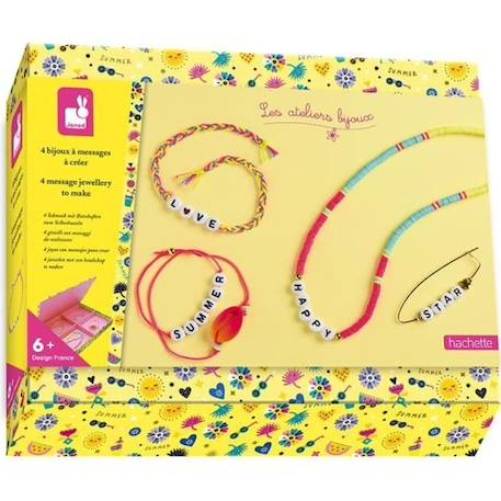 Kit Créatif Bijoux à Messages - JANOD - Les Ateliers Bijoux - Jaune - Enfant - Dès 6 ans JAUNE 1 - vertbaudet enfant 