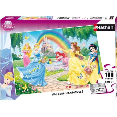 Puzzle Disney Princesses - Nathan - Le jardin des princesses - 100 pièces - Trieur - Dès 6 ans MULTICOLORE 2 - vertbaudet enfant 