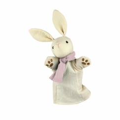 Jouet-Jeux d'imagination-Figurines, mini mondes, héros et animaux-Marionnette Lapin blanc en coton - Egmont Toys - 160113 - Pour Enfant - Garantie 2 ans