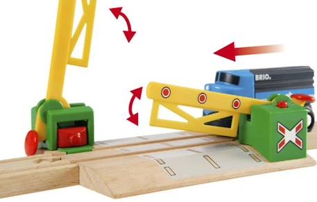 Passage à niveau magnétique Brio 33750 - Accessoire pour circuit de train en bois VERT 4 - vertbaudet enfant 