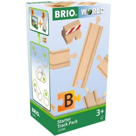 Coffret de Démarrage BRIO World - 13 Rails - Ravensburger - Mixte dès 3 ans MARRON 1 - vertbaudet enfant 