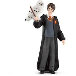 Jouet-Jeux d'imagination-Figurines, mini mondes, héros et animaux-Harry et Hedwige, Figurine de l'univers Harry Potter®, pour enfants dès 6 ans, 4 x 2,5 x 10 cm - schleich 42633 WIZARDING WORLD