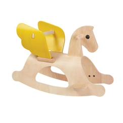 Jouet-Premier âge-Bascules, chariots de marche, trotteurs et porteurs-Jeu en bois Pégase à bascules - PLAN TOYS - Mixte - 32 x 63 x 43.5 cm - A partir de 12 mois