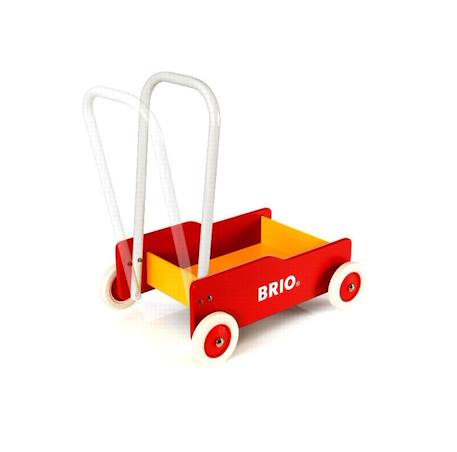 Chariot de marche en bois avec frein - BRIO - Rouge et Jaune - Mixte - A partir de 9 mois ROUGE 3 - vertbaudet enfant 