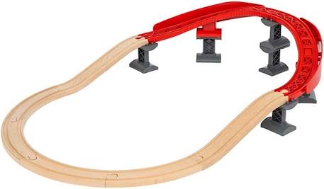 Circuit extension double niveaux - BRIO - Brio World - Rails sinueux - Coffret 16 pièces VERT 4 - vertbaudet enfant 