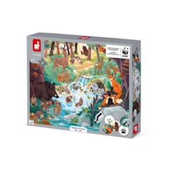 -Puzzle Enfant Empreintes Animaux - JANOD - Moins de 100 pièces - Thème Forêt