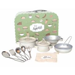 Jouet-Set de cuisine pour enfant - JABADABADO - 13 accessoires en acier inoxydable