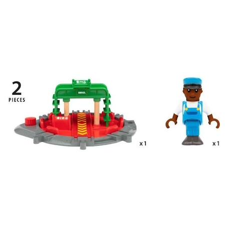 Brio World Plaque Tournante et Personnage - Accessoire pour circuit de train en bois - Ravensburger - Mixte dès 3 ans - 33476 VERT 5 - vertbaudet enfant 