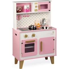 Jouet-Cuisine en bois pour enfant - JANOD - Grande Cuisine Candy Chic - Rose - Dès 3 ans