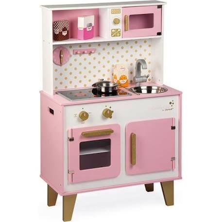 Cuisine en bois pour enfant - JANOD - Grande Cuisine Candy Chic - Rose - Dès 3 ans ROSE 1 - vertbaudet enfant 