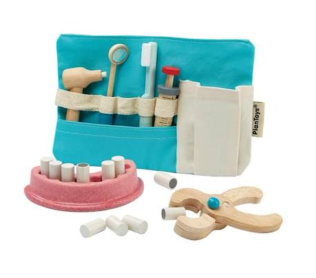 Trousse de dentiste PLAN TOYS pour enfants à partir de 3 ans BLEU 2 - vertbaudet enfant 