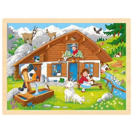 Goki - Puzzle Sur l'alpage - GOLLNEST & KIESEL VERT 2 - vertbaudet enfant 