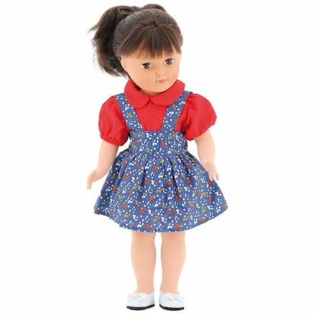 Poupée Petitcollin 40cm Francette Bel-air - Corps en polyéthylène - Tête en vinyle - Yeux bruns - Cheveux bruns BLEU 1 - vertbaudet enfant 