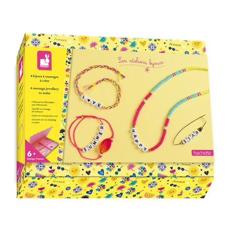 Kit Créatif Bijoux à Messages - JANOD - Les Ateliers Bijoux - Jaune - Enfant - Dès 6 ans JAUNE 2 - vertbaudet enfant 