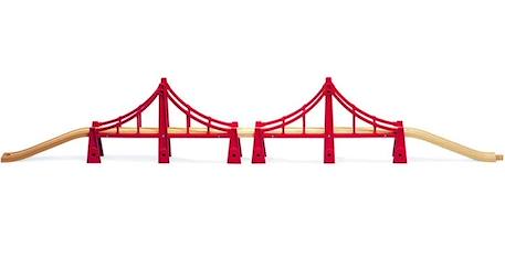 Pont Suspendu Double Brio 33683 pour Circuit de Train en Bois - 113cm - Mixte - A partir de 3 ans ROUGE 3 - vertbaudet enfant 