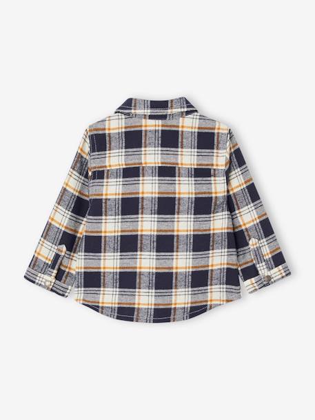 Chemise flanelle bébé à carreaux carreaux vert+marine 9 - vertbaudet enfant 