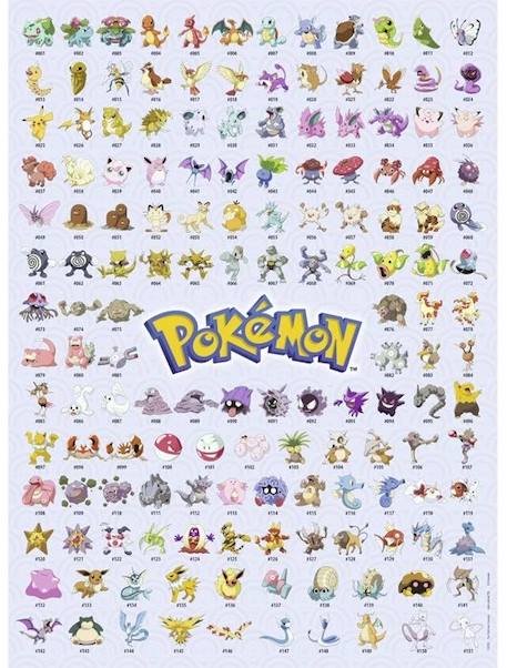 Puzzle POKÉMON 500 pièces - Pokédex première génération - Ravensburger BLANC 3 - vertbaudet enfant 