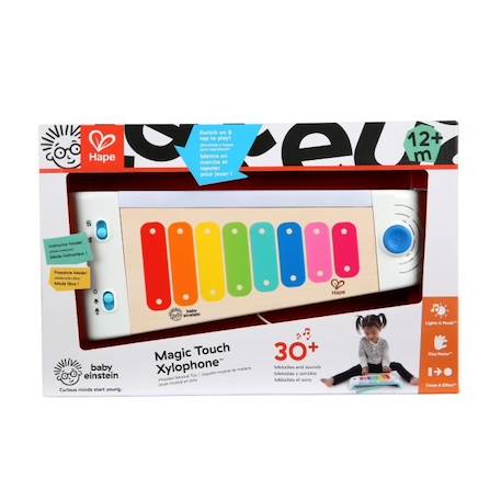 Hape - Jouet d’éveil musical en bois tactile et électronique Baby Einstein - Xylophone magic touch BLANC 5 - vertbaudet enfant 