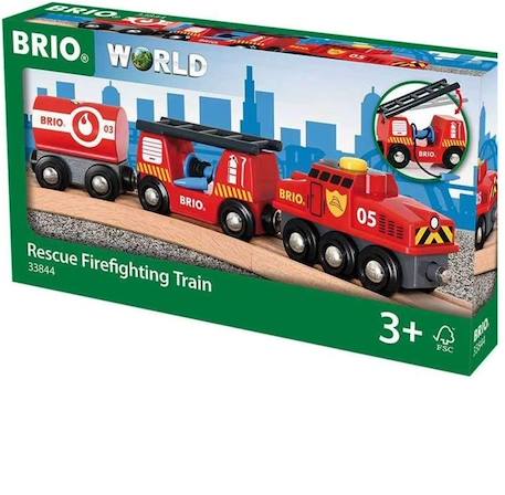 Train des Pompiers BRIO - Circuit de train en bois - Ravensburger - Mixte dès 3 ans - 33844 ROUGE 3 - vertbaudet enfant 