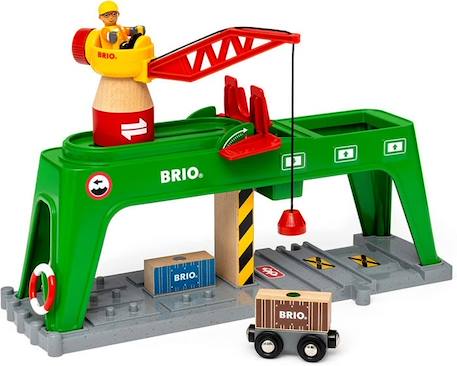 BRIO - Grue double voie de chargement - Accessoire pour circuit de train en bois - Mixte dès 3 ans BEIGE 2 - vertbaudet enfant 