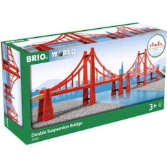 Jouet-Pont Suspendu Double Brio 33683 pour Circuit de Train en Bois - 113cm - Mixte - A partir de 3 ans