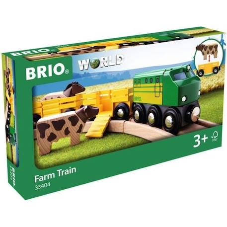 Train des Animaux de la Ferme - BRIO - Circuit en bois - Ravensburger - Mixte dès 3 ans VERT 1 - vertbaudet enfant 