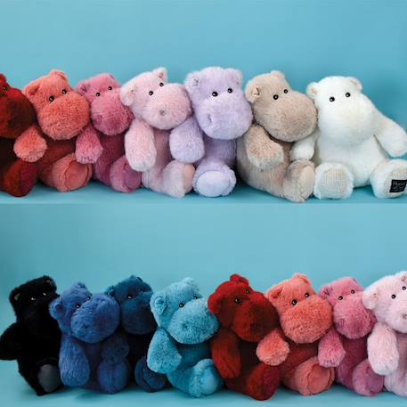 Peluche - HISTOIRE D'OURS - Hippo 25 cm - Rose, bleu et bleu foncé - Mixte - Naissance ROSE 3 - vertbaudet enfant 