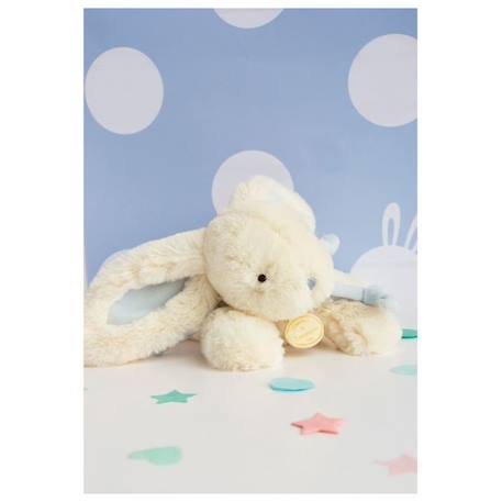 Doudou et Compagnie - Lapin Bonbon - Lapin Bonbon Bleu 20cm BLANC 4 - vertbaudet enfant 