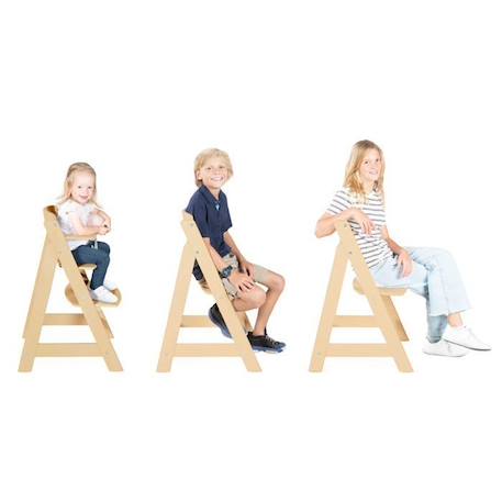 ROBA Chaise Haute Évolutive Sit Up Flex - Utilisable Jusqu'à la Chaise d'Adolescent - Bois Naturel BEIGE 5 - vertbaudet enfant 