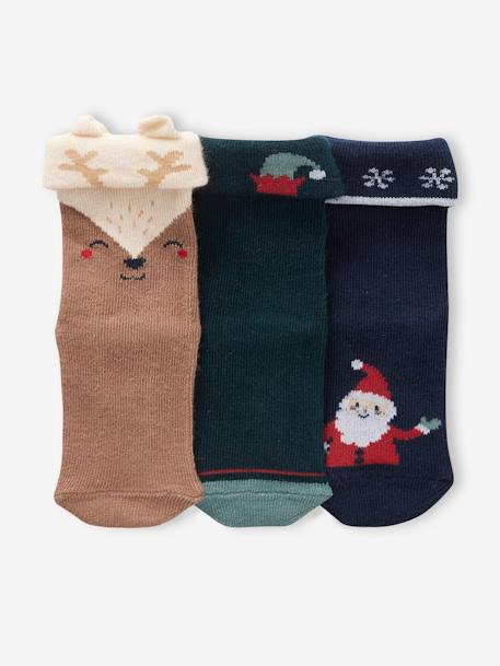 Coffret de Noël 3 paires de chaussettes bébé garçon noix de pécan 4 - vertbaudet enfant 