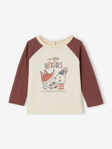 Bébé-T-shirt, sous-pull-T-shirt-T-shirt motif artistes manches raglan bébé en coton bio