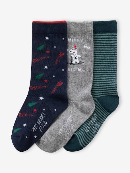 Garçon-Coffret de 3 paires de chaussettes de Noël garçon