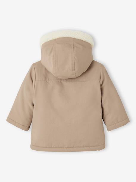 Parka à capuche bébé esprit duffle-coat cappuccino 3 - vertbaudet enfant 