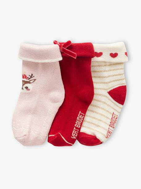 Bébé-Coffret de Noël 3 paires de chaussettes bébé fille