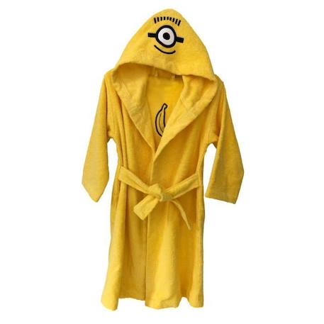 Peignoir enfant à capuche - MINION - Les Minions - Jaune - 100% coton bouclette JAUNE 2 - vertbaudet enfant 