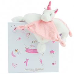 Jouet-Premier âge-Doudou - DOUDOU ET COMPAGNIE - Licorne rose - 22 cm - Fille - Enfant - Rose